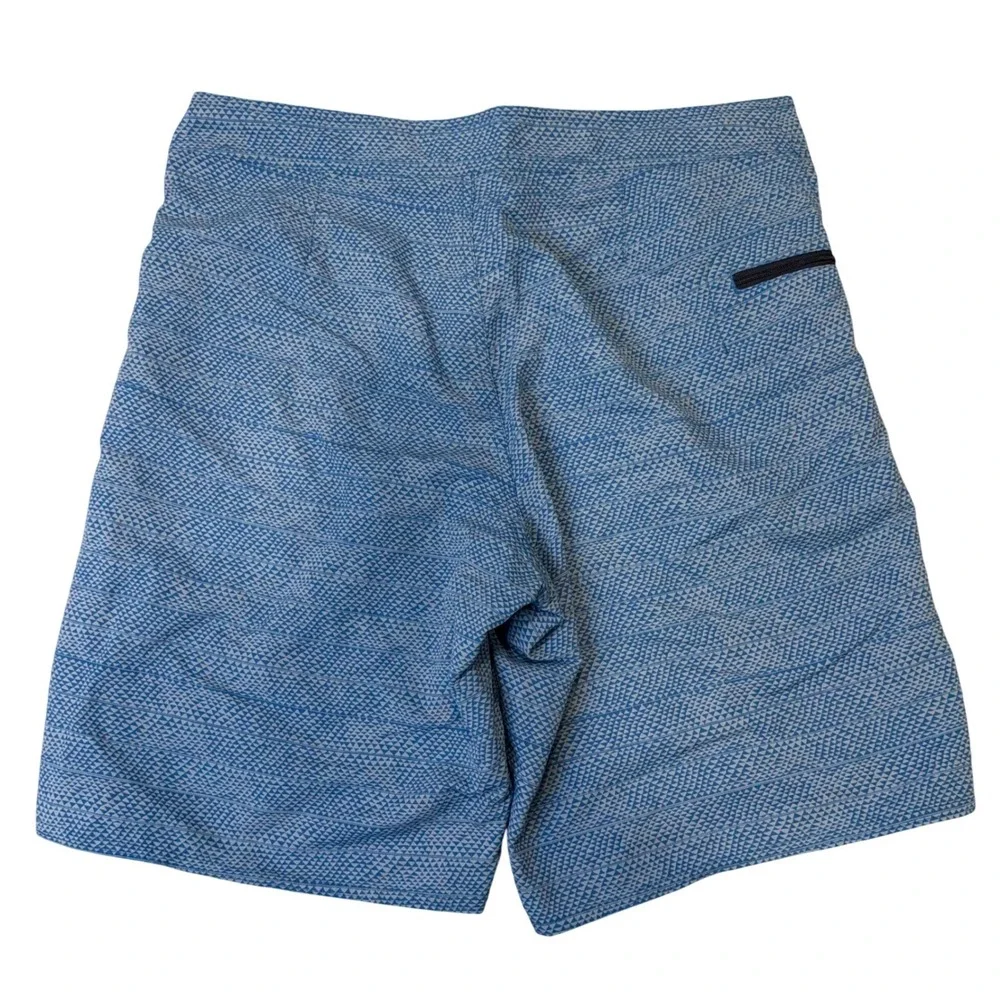 Patagonia Mens Blue Geometric Triangle Print Board Shorts Swim Trunks‎ 32